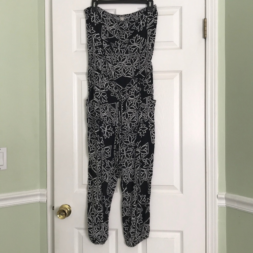 strapless pant romper